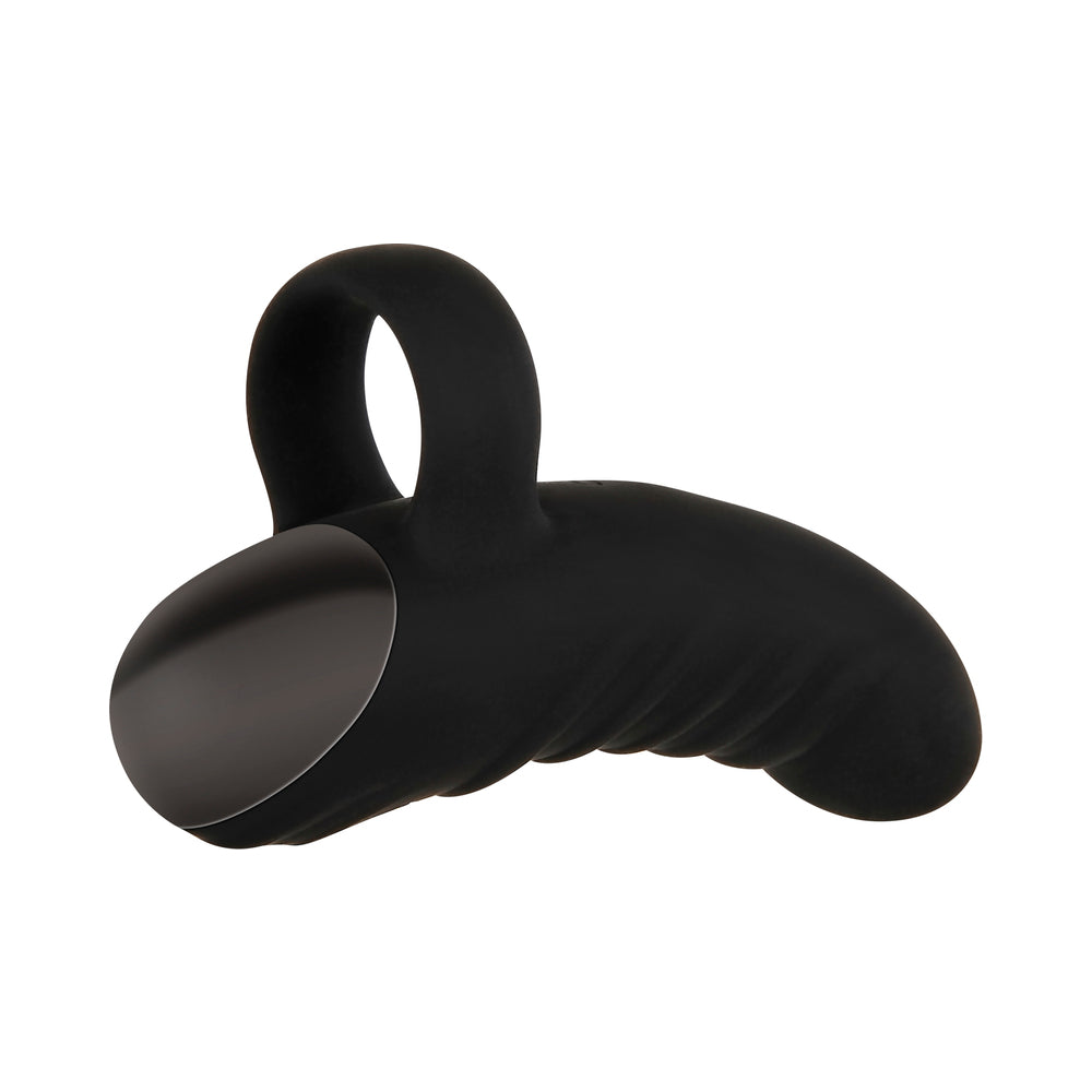 Evolved Hooked On You Rechargeable Silicone Finger Vibrator Black-2