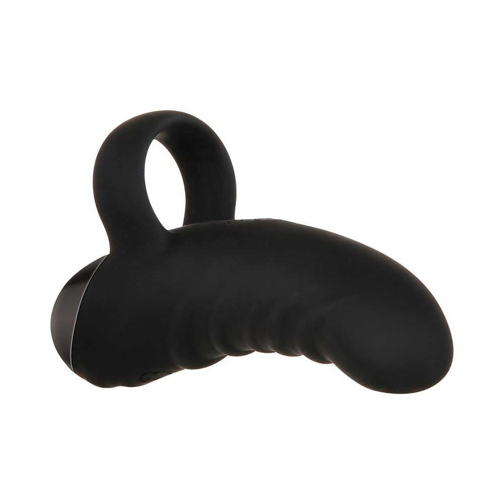 Evolved Hooked On You Rechargeable Silicone Finger Vibrator Black-4