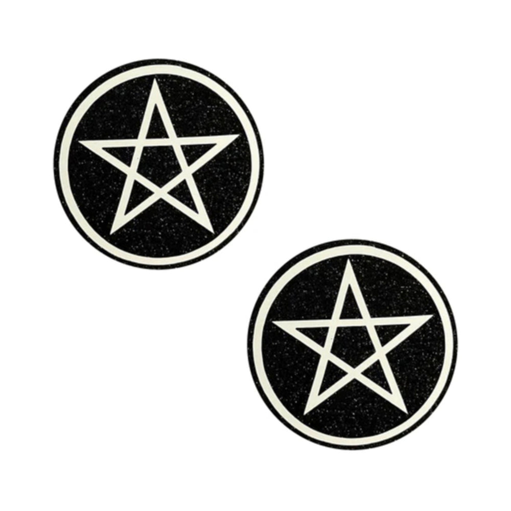 Neva Nude Pasty Wicca Black Glitter-0