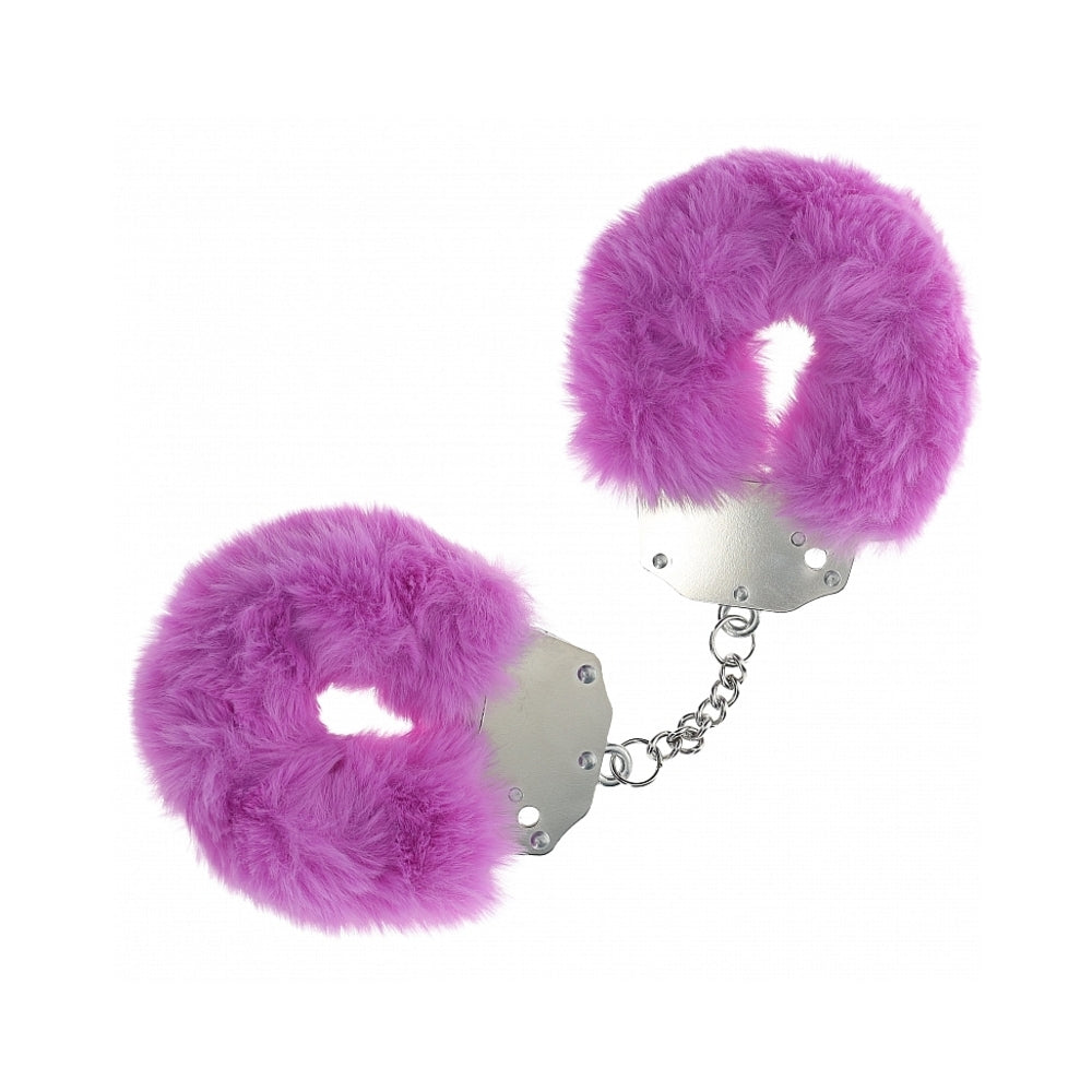 Ouch! Heavy-Duty Fluffy Handcuffs Purple-0